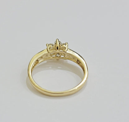 10k Yellow Gold Ring Ladies Wedding Band size 7 Real 10kt Engagement Women - Reva Jeweler