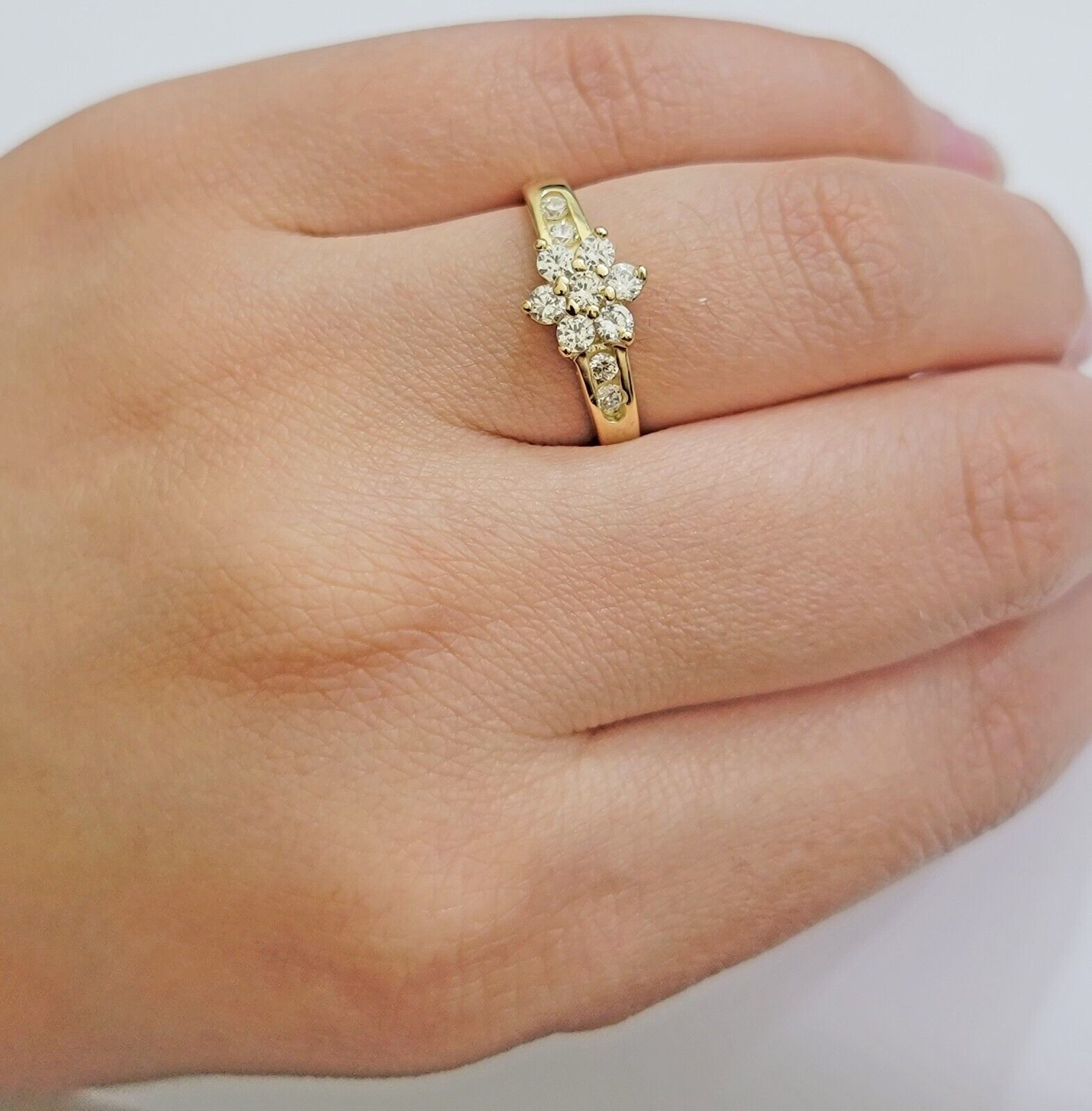 10k Yellow Gold Ring Ladies Wedding Band size 7 Real 10kt Engagement Women - Reva Jeweler