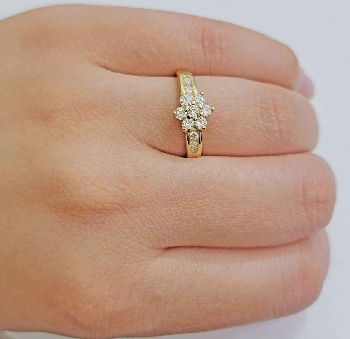 10k Yellow Gold Ring Ladies Wedding Band size 7 Real 10kt Engagement Women - Reva Jeweler