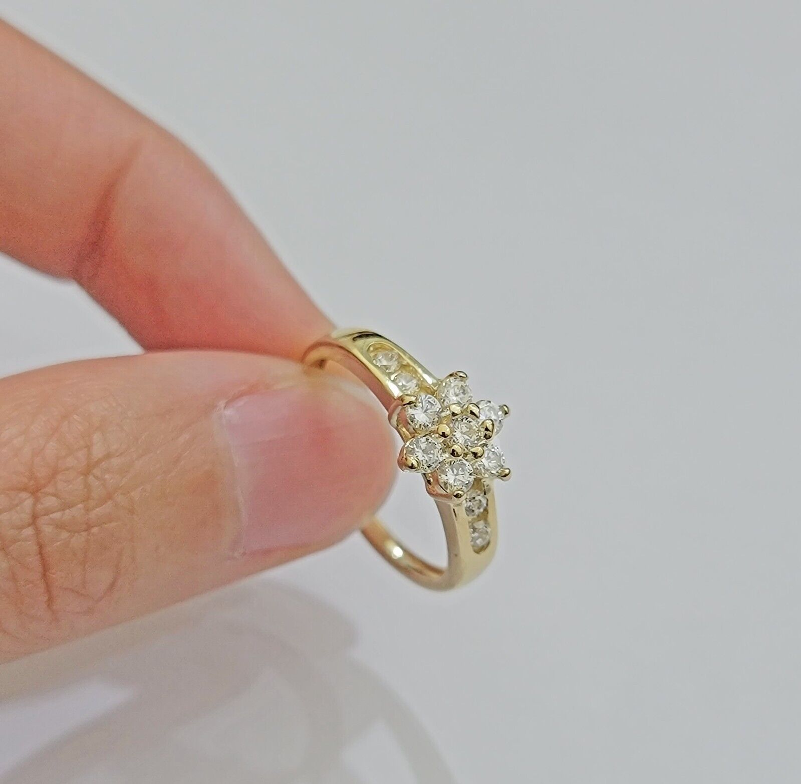 10k Yellow Gold Ring Ladies Wedding Band size 7 Real 10kt Engagement Women - Reva Jeweler