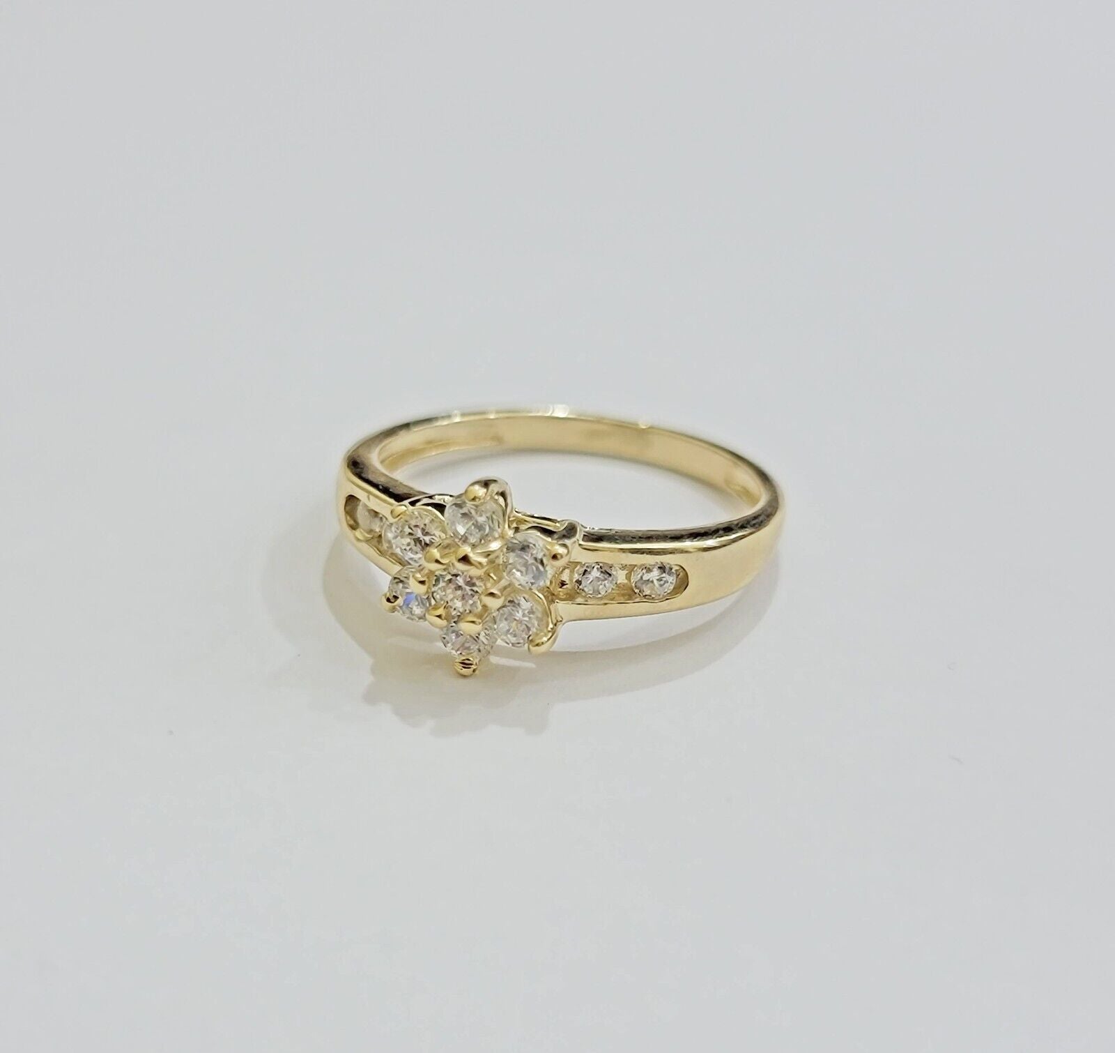 10k Yellow Gold Ring Ladies Wedding Band size 7 Real 10kt Engagement Women - Reva Jeweler