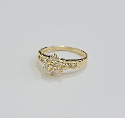 10k Yellow Gold Ring Ladies Wedding Band size 7 Real 10kt Engagement Women - Reva Jeweler