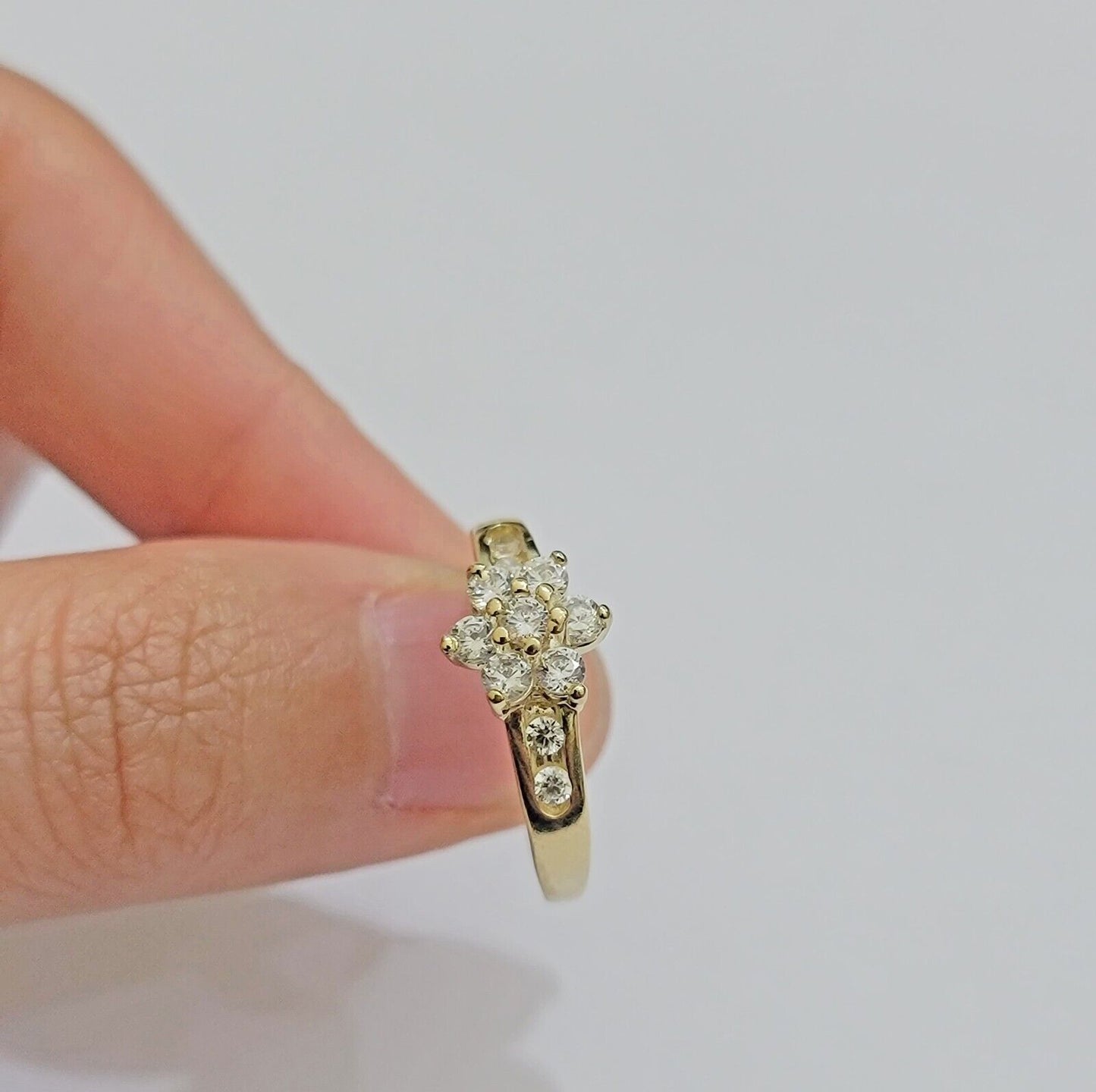 10k Yellow Gold Ring Ladies Wedding Band size 7 Real 10kt Engagement Women - Reva Jeweler