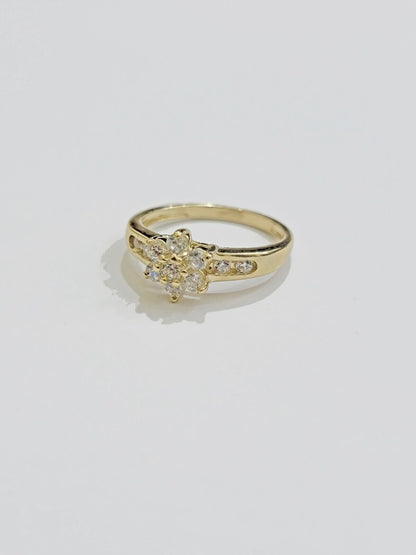 10k Yellow Gold Ring Ladies Wedding Band size 7 Real 10kt Engagement Women - Reva Jeweler