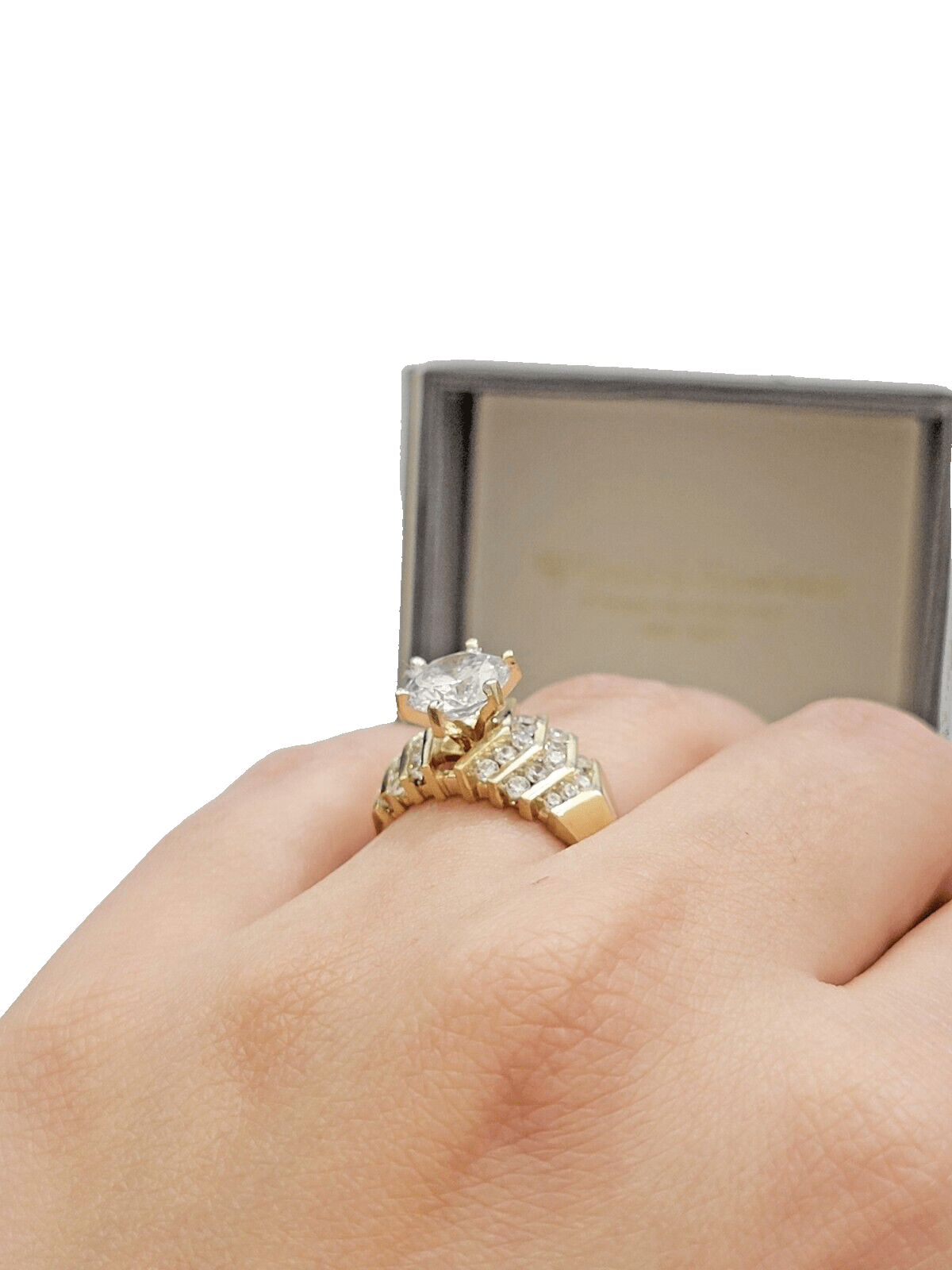 10k Yellow Gold Ring Ladies Wedding Band size 7 Real 10kt SALE Engagement Women - Reva Jeweler