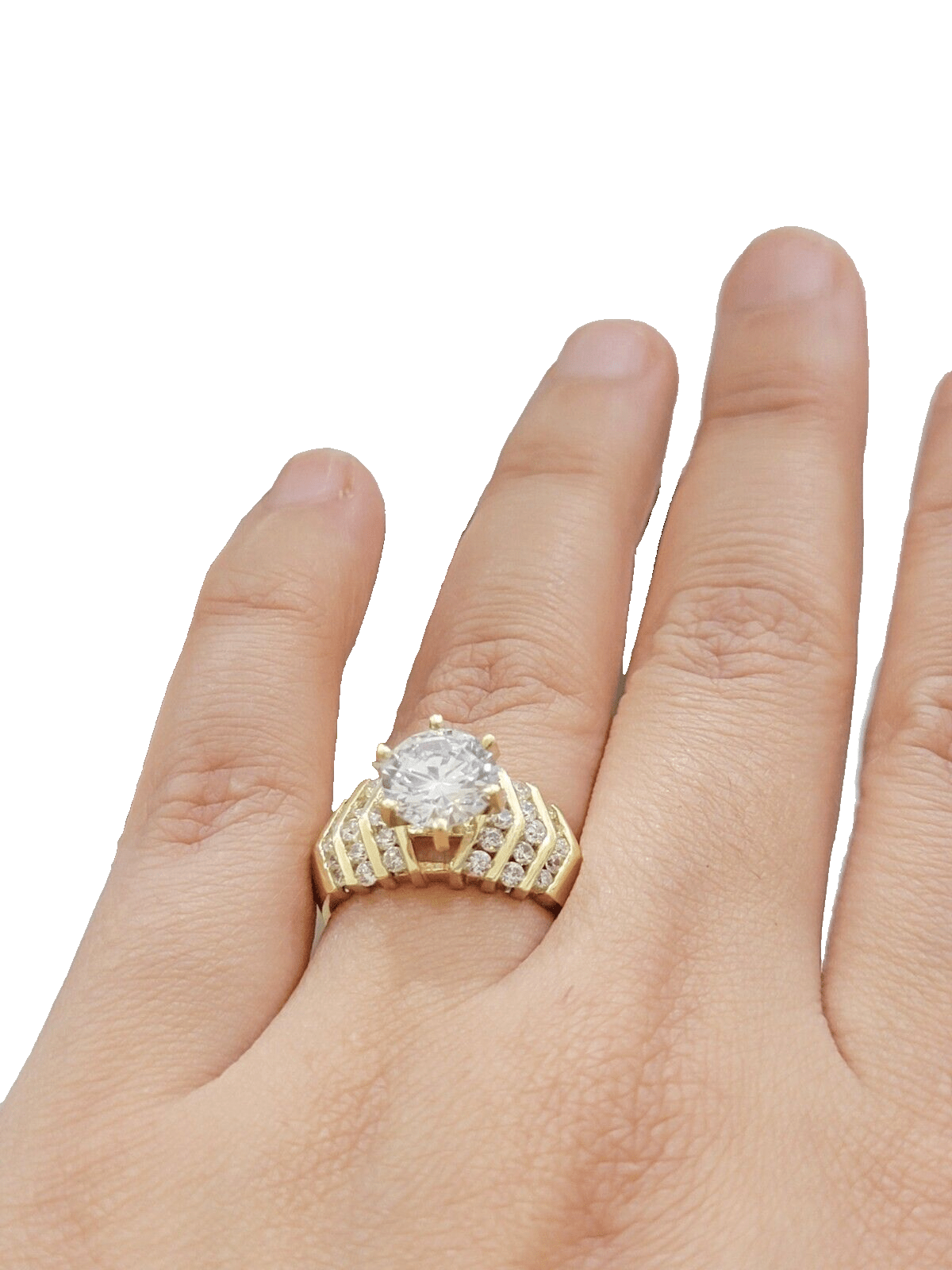 10k Yellow Gold Ring Ladies Wedding Band size 7 Real 10kt SALE Engagement Women - Reva Jeweler