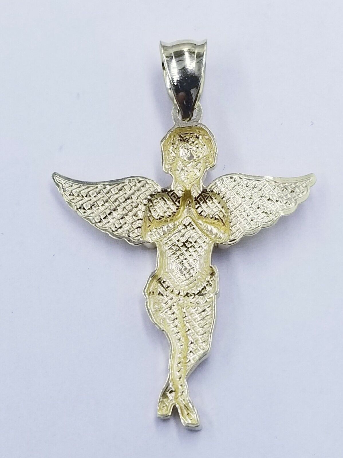 10k Yellow Gold Rope Chain, Angel Charm Pendant Necklace Set 18" - 28" Real 10kt - Reva Jeweler