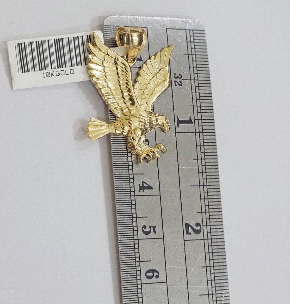 10k Yellow Gold Rope Chain Eagle Charm Pendant Set 18" - 28 Inch 3mm Necklace REAL - Reva Jeweler
