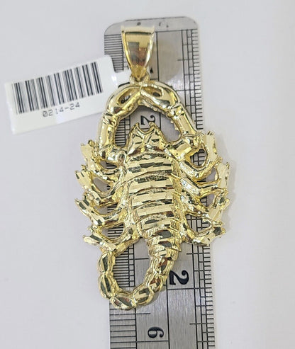 10K Yellow Gold Scorpion Charm Pendant Zodiac Sign Real 10k Real Genuine - Reva Jeweler