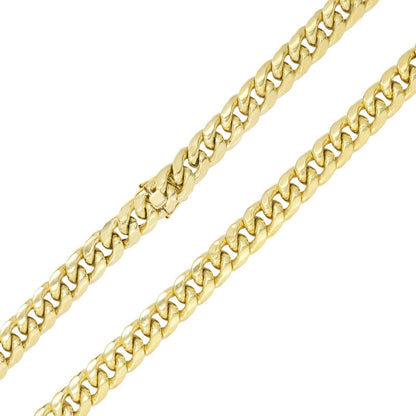 10kt Yellow Gold Miami Cuban Link Chain 10k Necklace 18 Inch 10mm Real Choker - Reva Jeweler