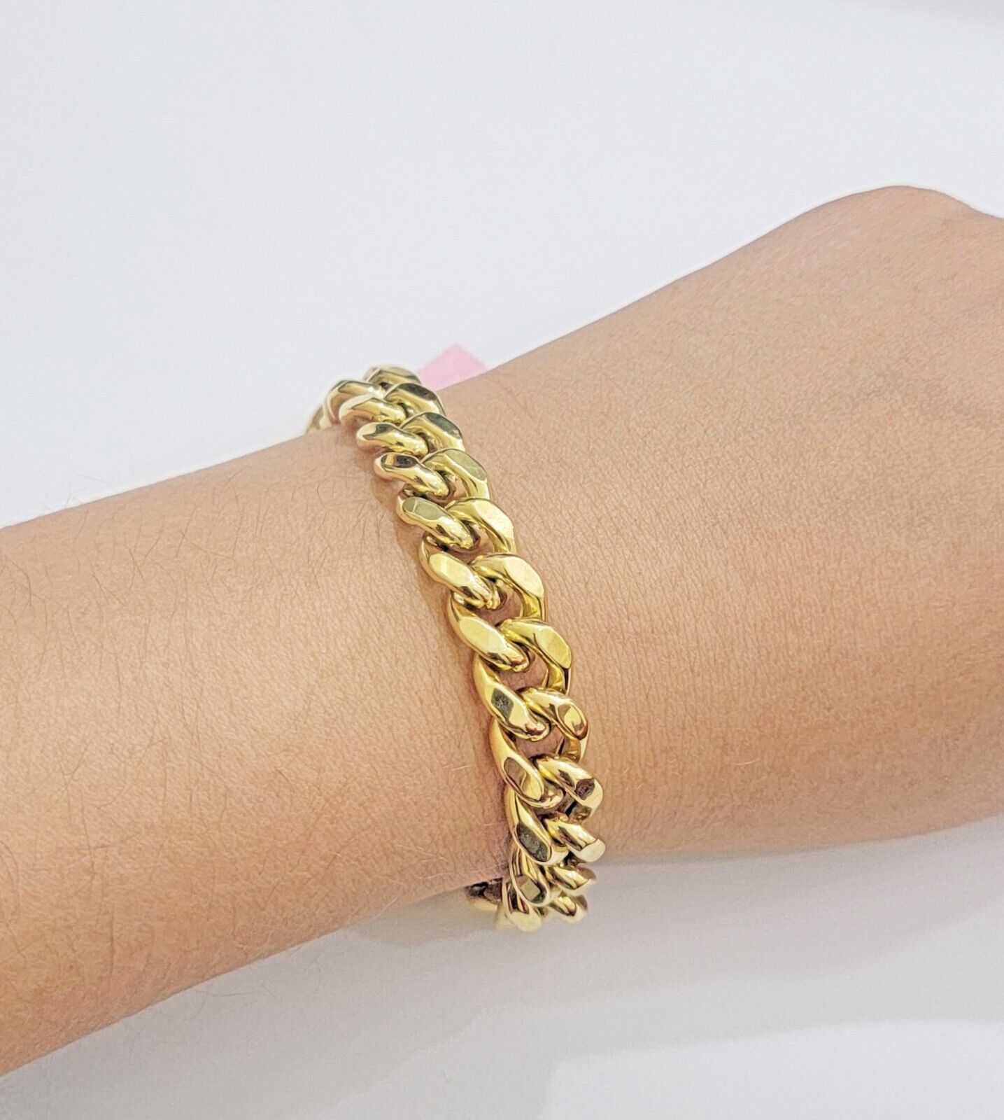 11mm 14k Gold Bracelet Miami Cuban Link 7" - 10 Inch Mens Real 14kt Yellow Gold - Reva Jeweler