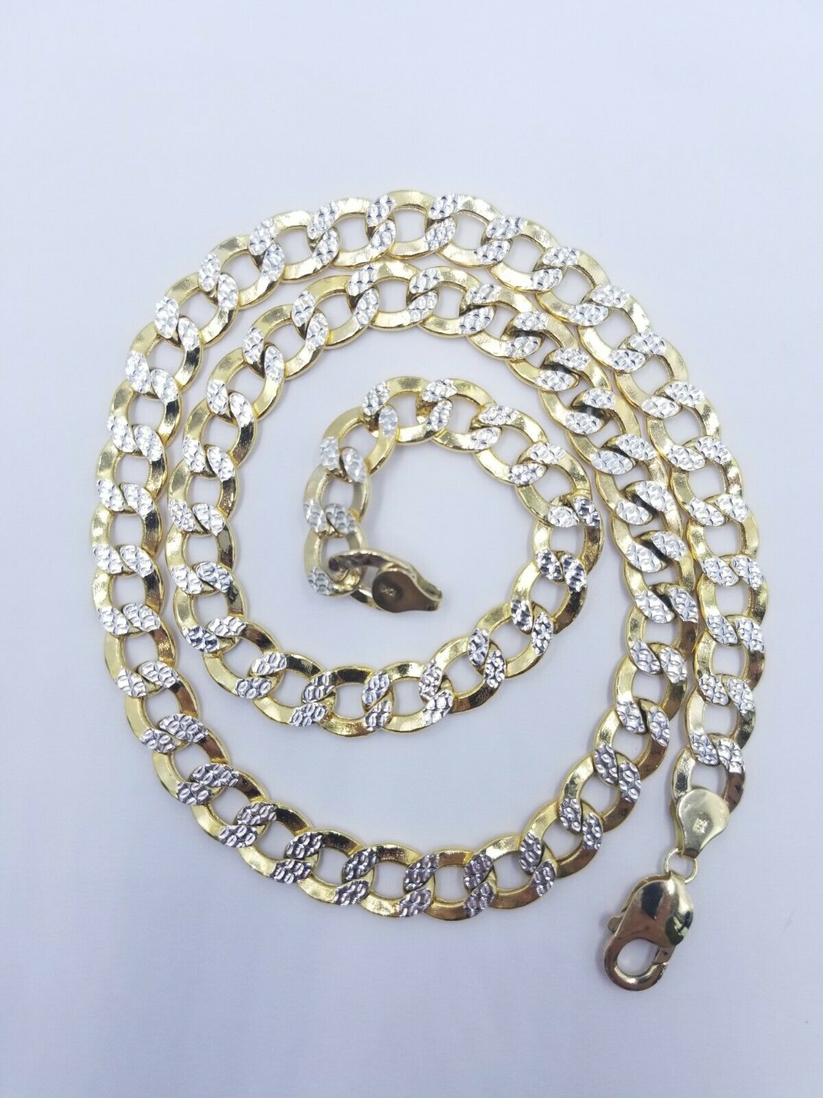 12MM Real Gold Mens Necklace Cuban Link 26" Diamond Cut 10k Yellow Gold Chain - Reva Jeweler