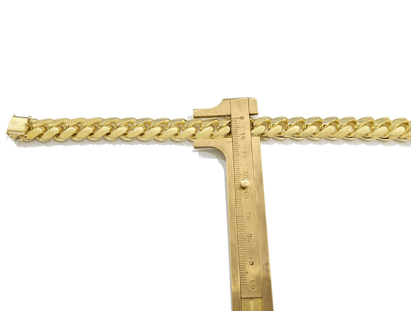 13mm 14k Gold Bracelet Mens 9 Inch Solid 14kt Yellow Gold Miami Cuban Link REAL - Reva Jeweler