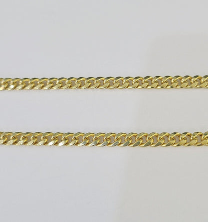 14k 6mm Miami Cuban Link Chain Yellow Gold Necklace 18"-26" Inches Real