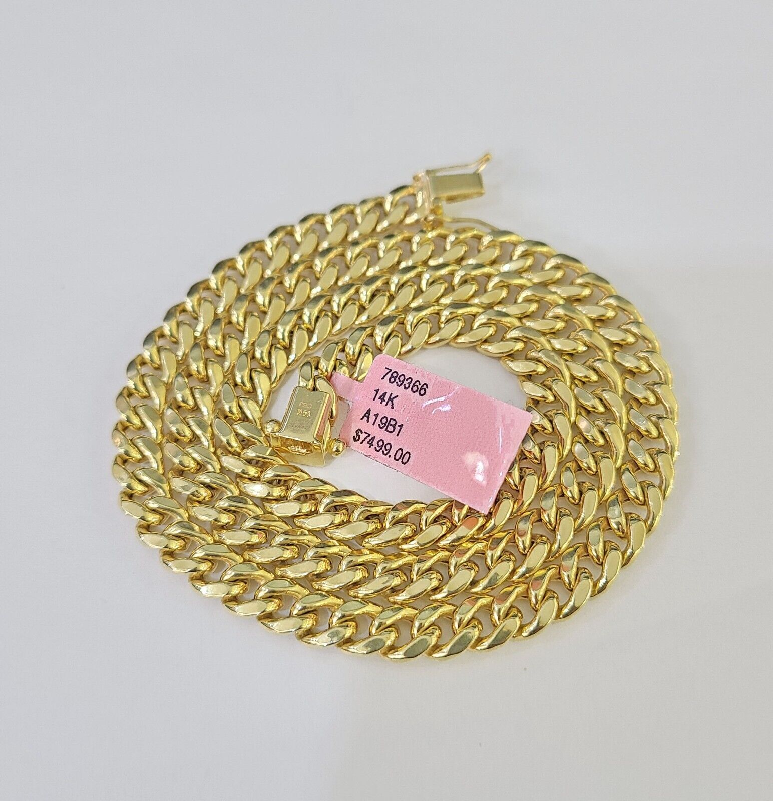 14k 6mm Miami Cuban Link Chain Yellow Gold Necklace 18"-26" Inches Real