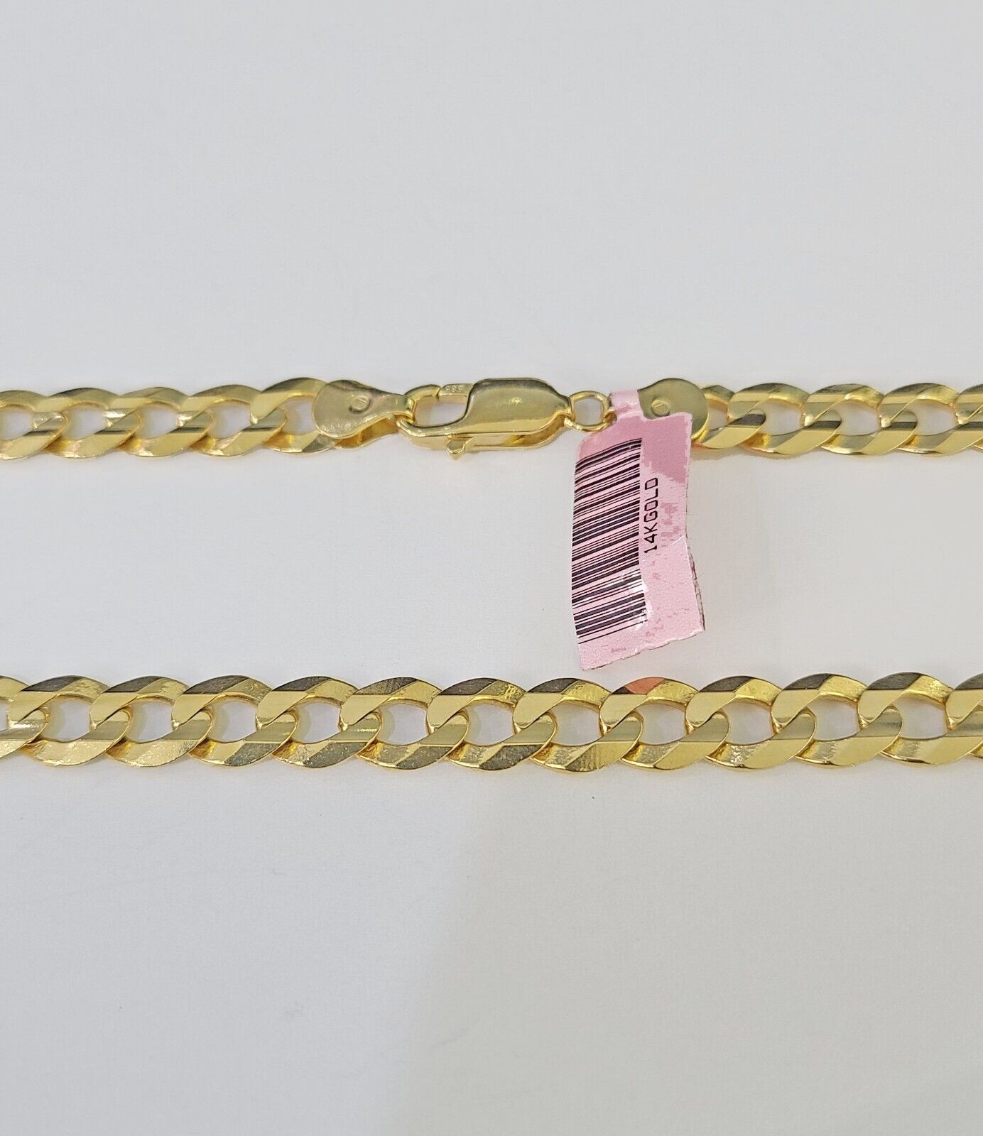 14k Cuban Curb Link chain Solid Yellow Gold Necklace 18"-26" Inch Real