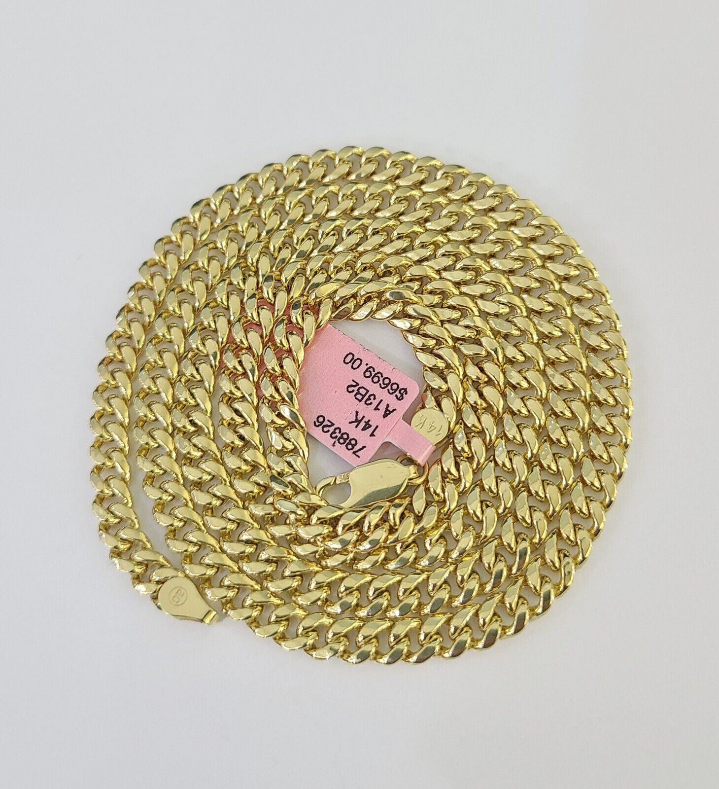 14k Gold 5mm Miami Cuban Link Chain Yellow Gold Necklace 18" - 30" Inches Real - Reva Jeweler