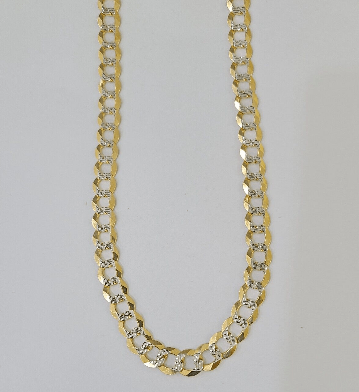 14k Gold chain Solid Necklace Cuban Curb Link REAL 8mm 20 - 30 Inch Mens DISCOUNT
