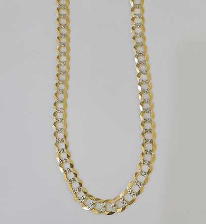 14k Gold chain Solid Necklace Cuban Curb Link REAL 8mm 20 - 30 Inch Mens DISCOUNT