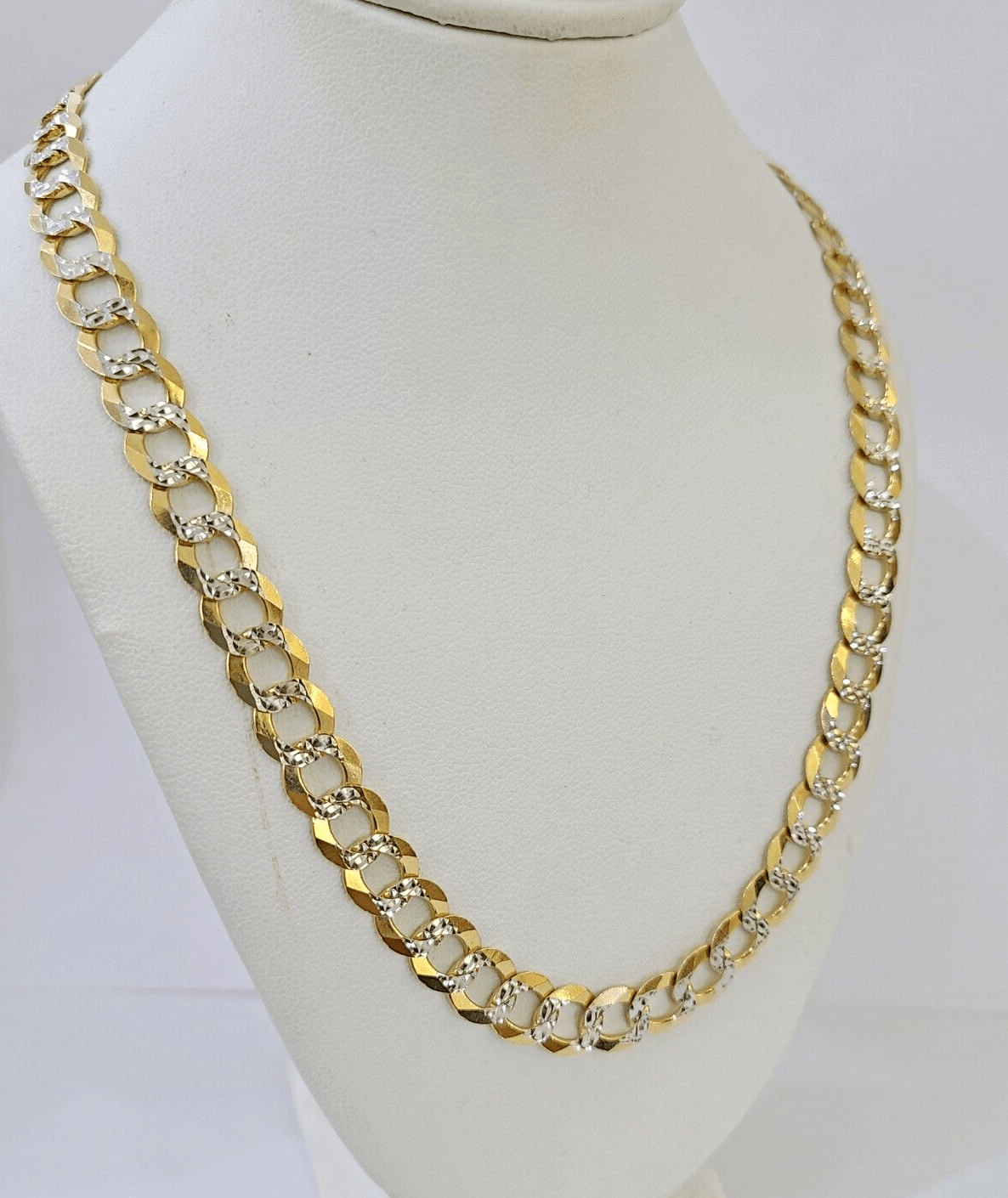 14k Gold chain Solid Necklace Cuban Curb Link REAL 8mm 20- 30 Inch Mens DISCOUNT