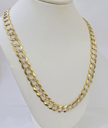 14k Gold chain Solid Necklace Cuban Curb Link REAL 8mm 20- 30 Inch Mens DISCOUNT