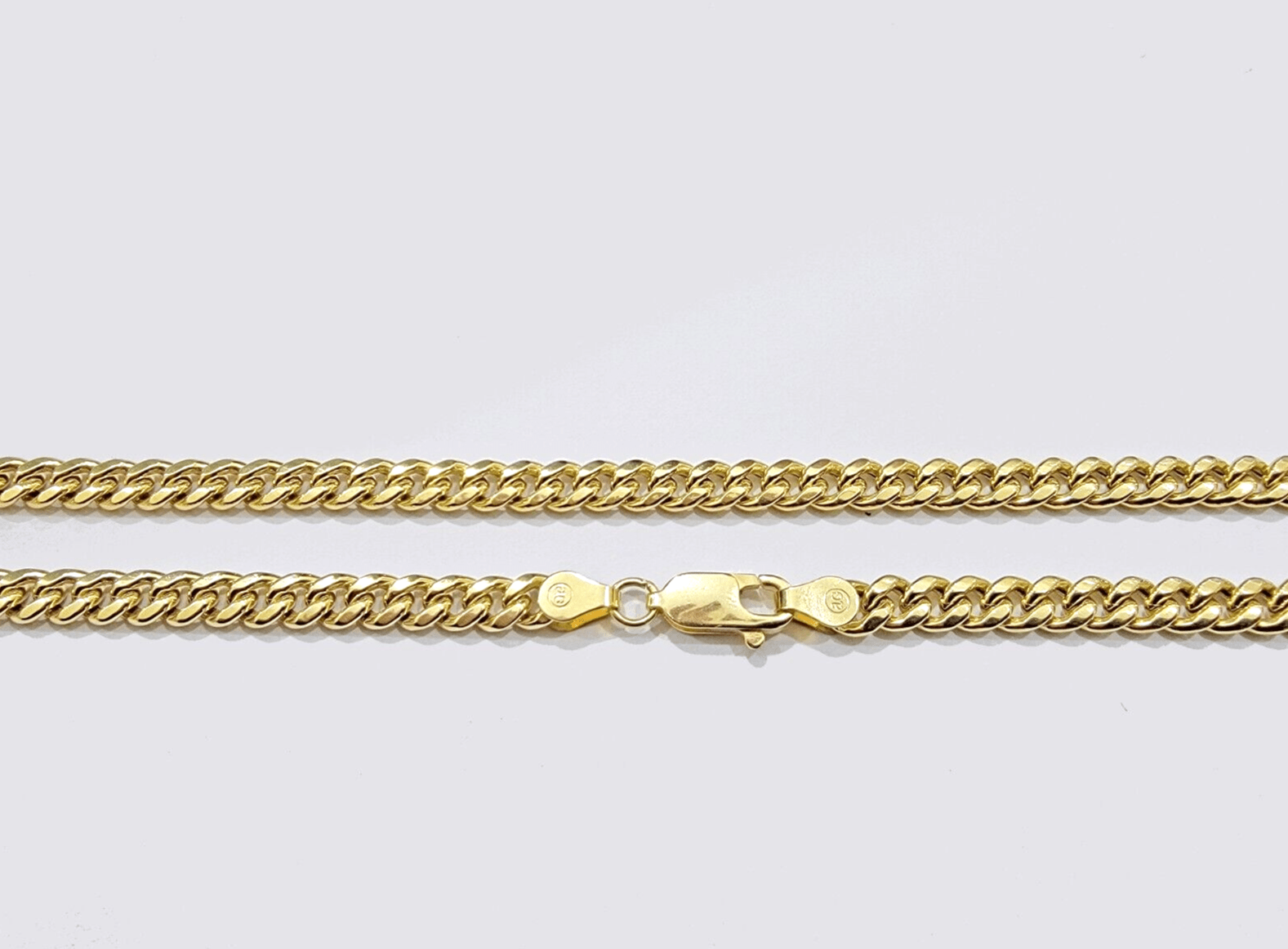 14k Gold Cross Charm Miami Cuban Link Chain 5mm 26'' Necklace 14kt Pendant SALE - Reva Jeweler
