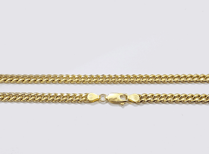 14k Gold Cross Charm Miami Cuban Link Chain 5mm 26'' Necklace 14kt Pendant SALE - Reva Jeweler
