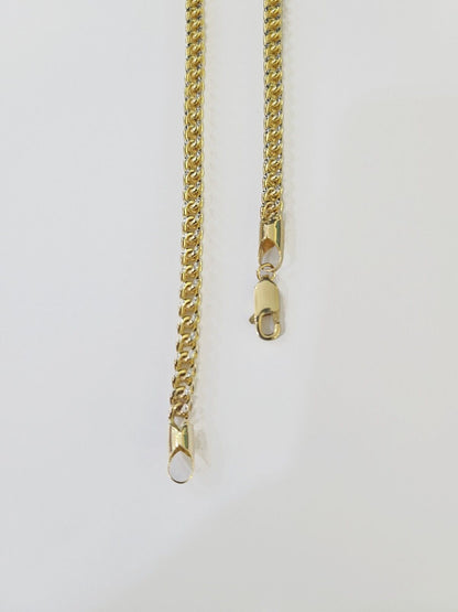 14K gold franco chain Necklace 3.5mm 26 Inch Diamond Cuts Two-tone Real 14KT men
