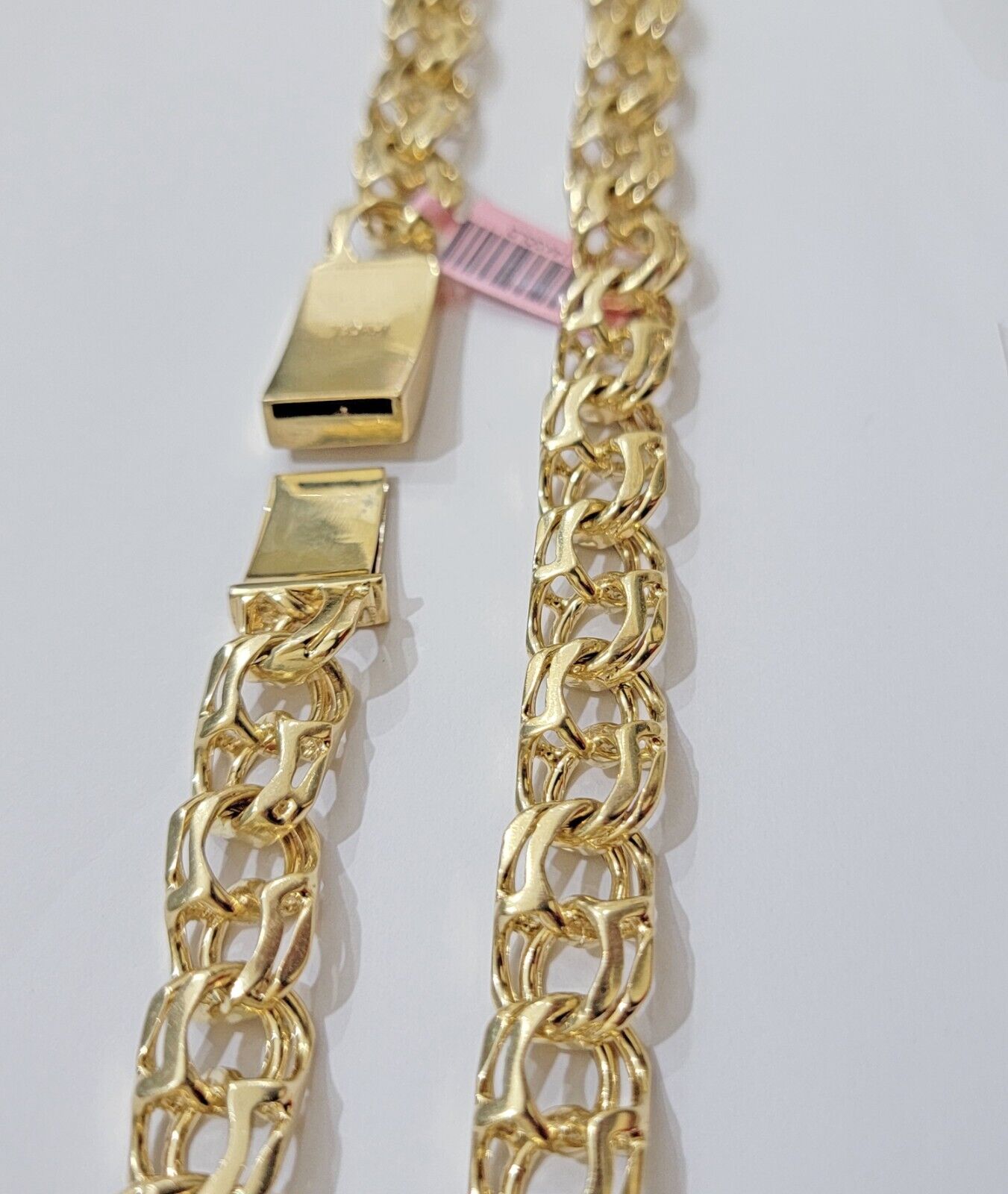 14k Gold Mens Necklace Chino Link Chain 24 Inch REAL 14KT Yellow Gold Real SOLID - Reva Jeweler