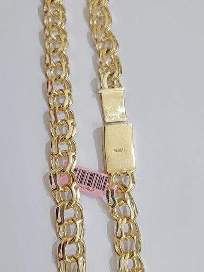 14k Gold Mens Necklace Chino Link Chain 24 Inch REAL 14KT Yellow Gold Real SOLID - Reva Jeweler