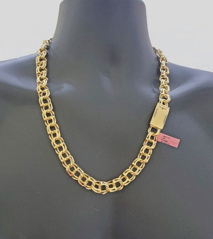 14k Gold Mens Necklace Chino Link Chain 24 Inch REAL 14KT Yellow Gold Real SOLID - Reva Jeweler