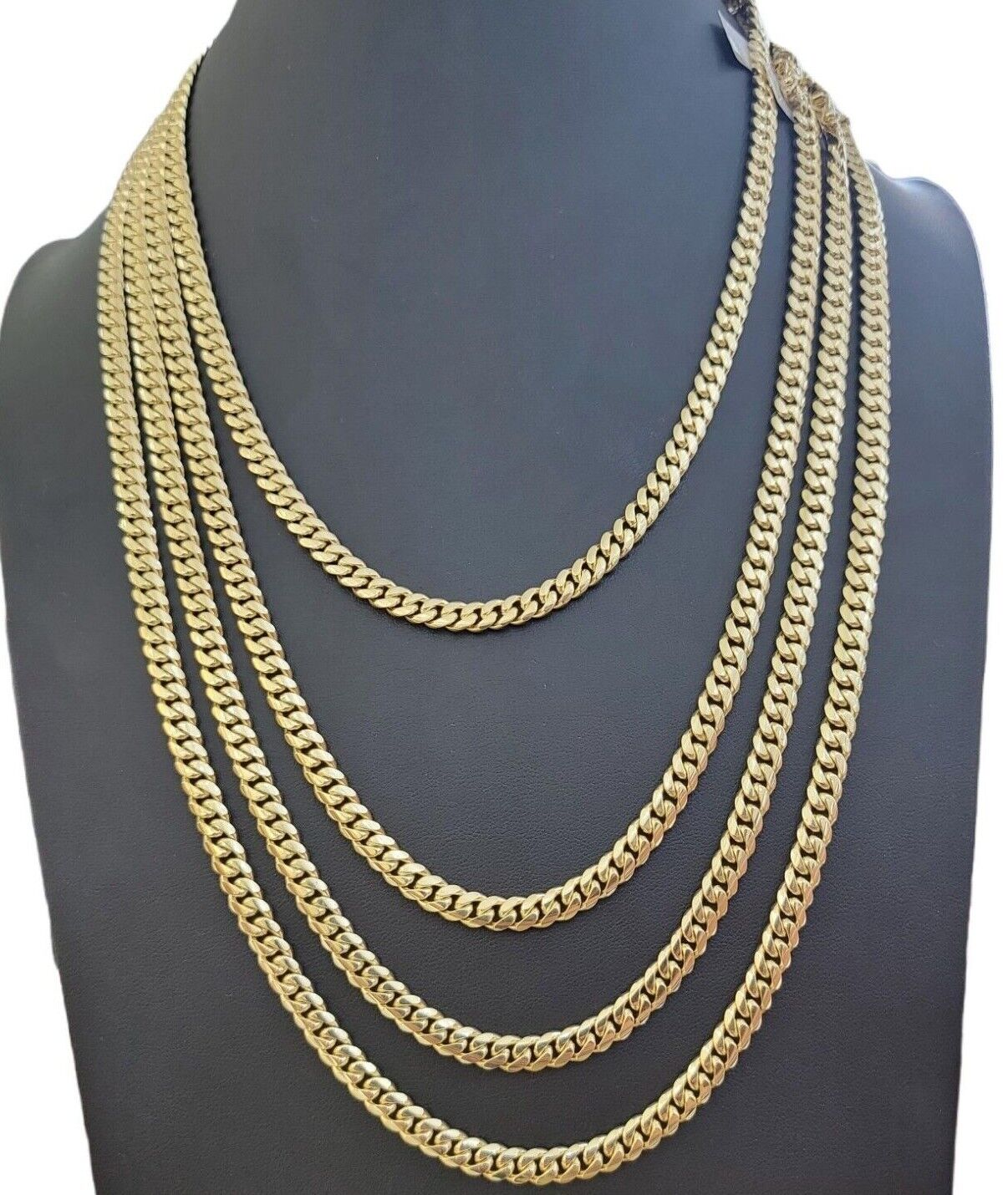 14k Gold Miami Cuban Link Chain Necklace 6mm 20" - 28 Inch SOLID 14 KT Men Women - Reva Jeweler