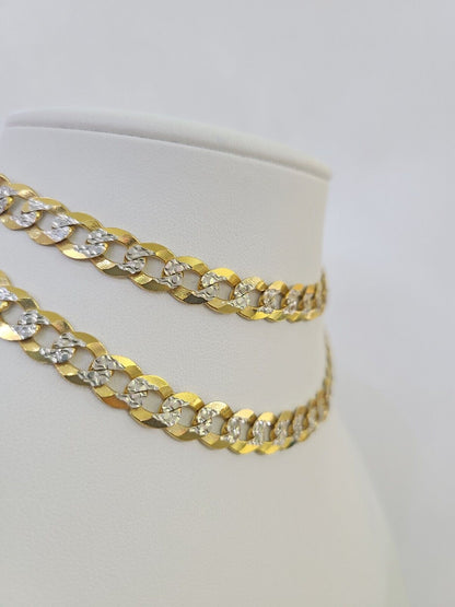 14k Gold Solid Cuban Curb Link Chain Necklace REAL 8mm 20-30 Inches Diamond Cuts