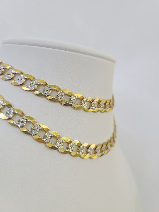 14k Gold Solid Cuban Curb Link Chain Necklace REAL 8mm 20-30 Inches Diamond Cuts