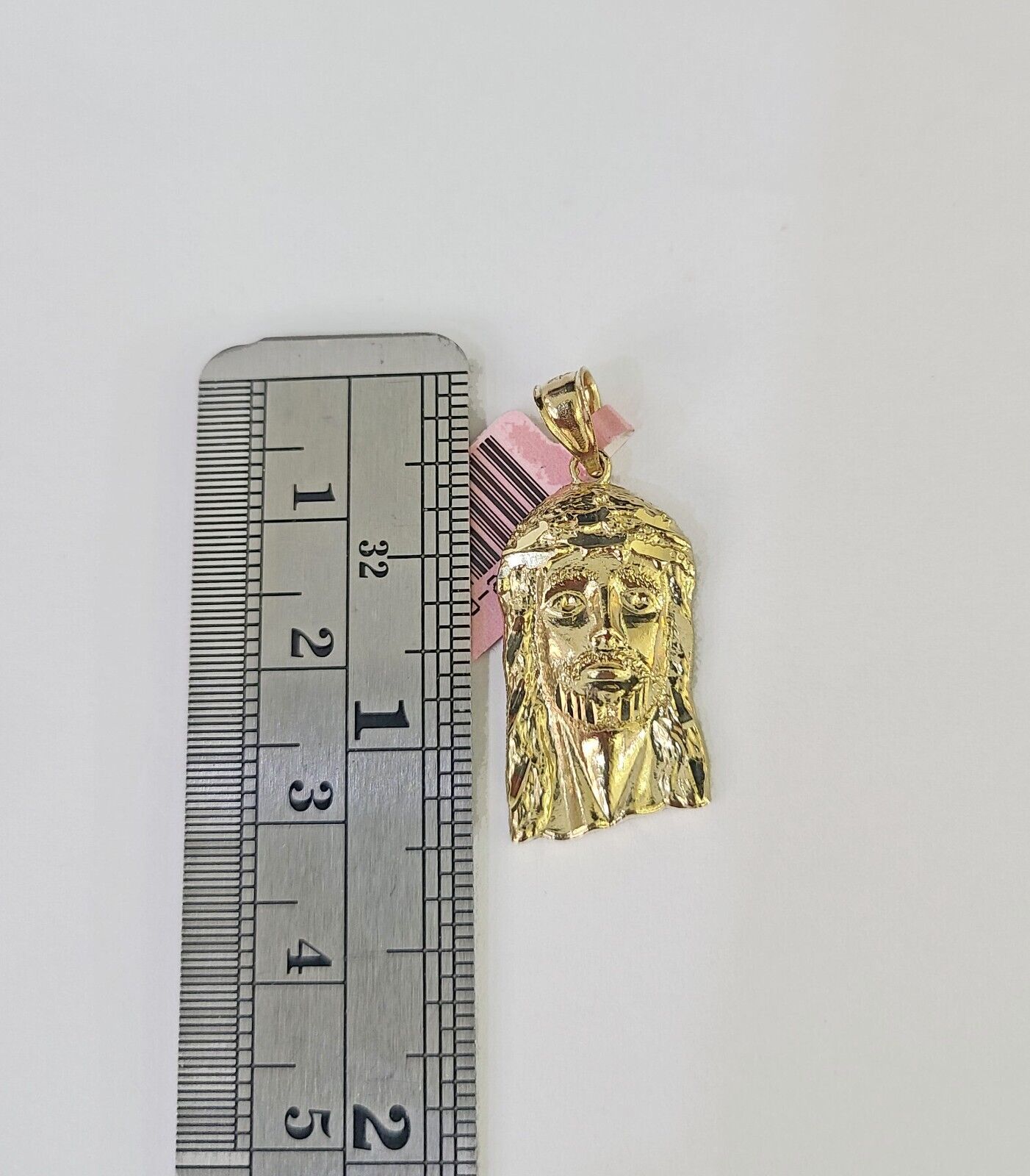 14k Miami Cuban Chain Jesus Head Charm Yellow Gold Set 3mm 18"-28" Necklace
