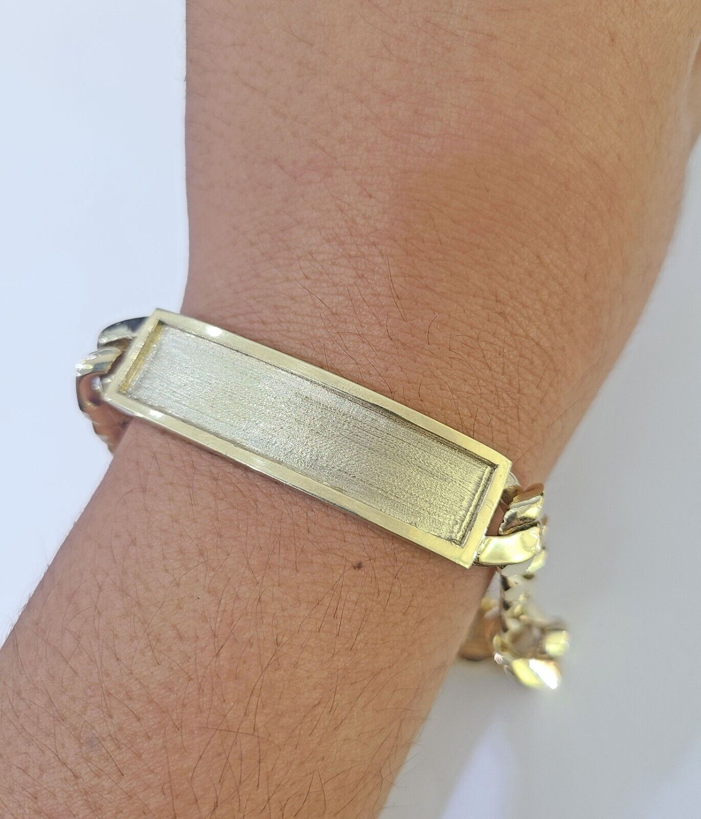 14K REAL ID Bracelet Solid Miami Cuban Link 12mm 8.5 inches 14kt Yellow Gold - GoldenlinQ