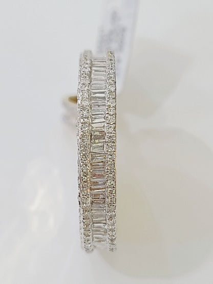 14k Real Yellow Gold And Diamond Circular Charm / Pendant 3.39CT - Reva Jeweler