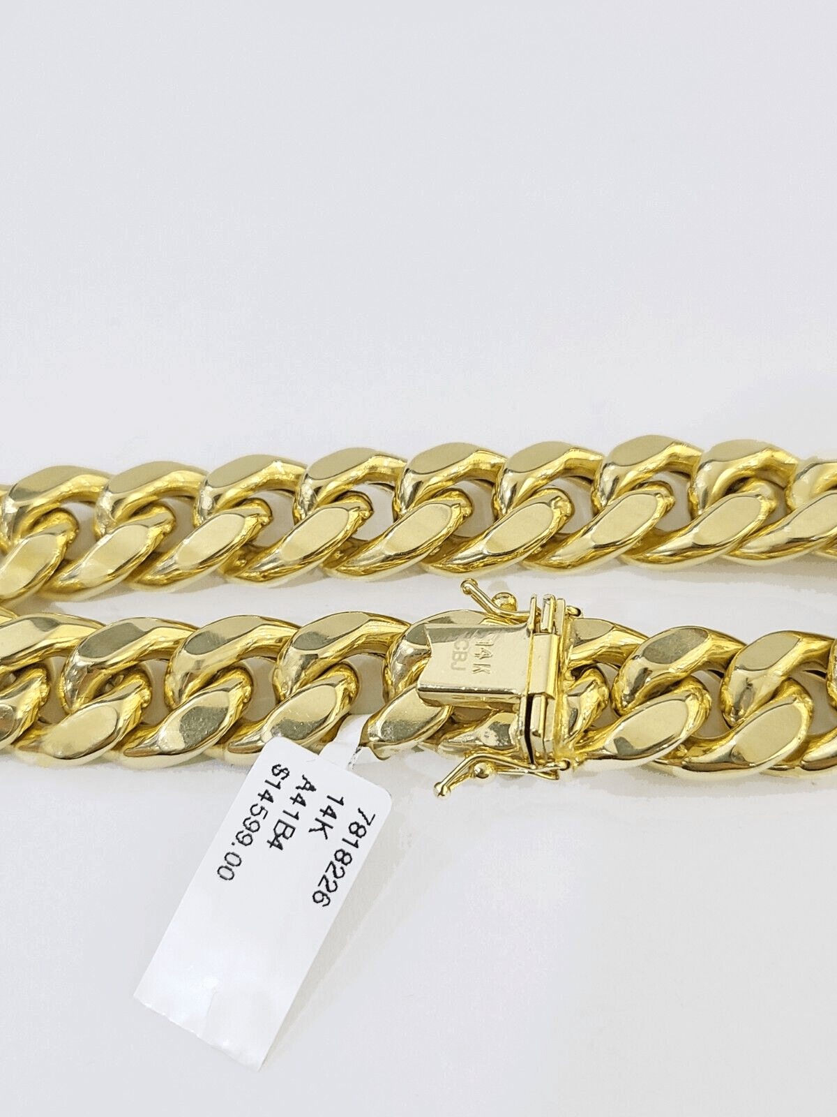 14K Real Yellow Gold Miami Cuban Bracelet 12 mm Link 9" inch 14K - Reva Jeweler