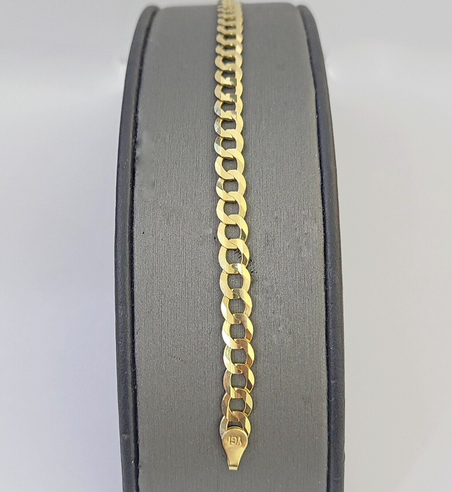 14K Real Yellow Gold Miami Cuban Curb Bracelet 6 mm Link 8" inch 14K - Reva Jeweler