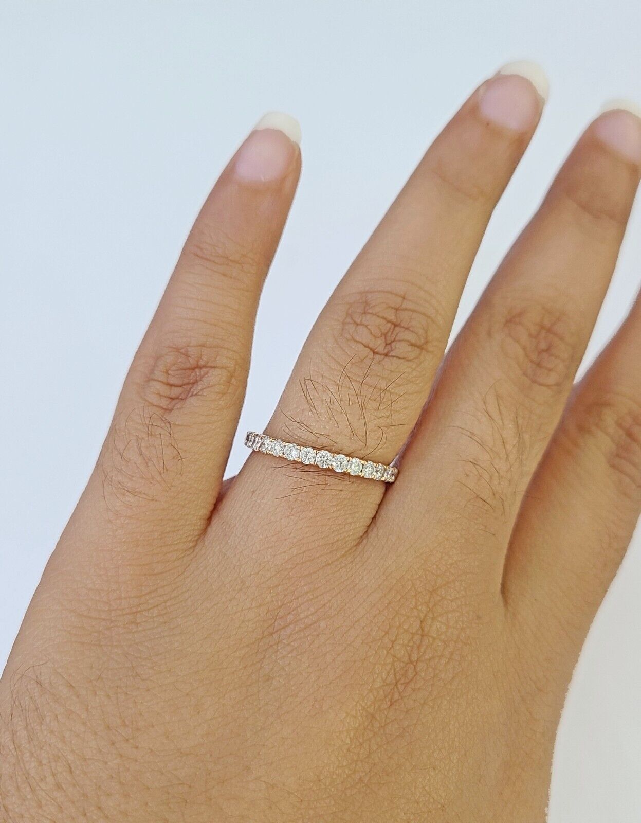 14k Rose Gold Diamond Bridal Ring Band Set Ladies Wedding Real Engagement - Reva Jeweler