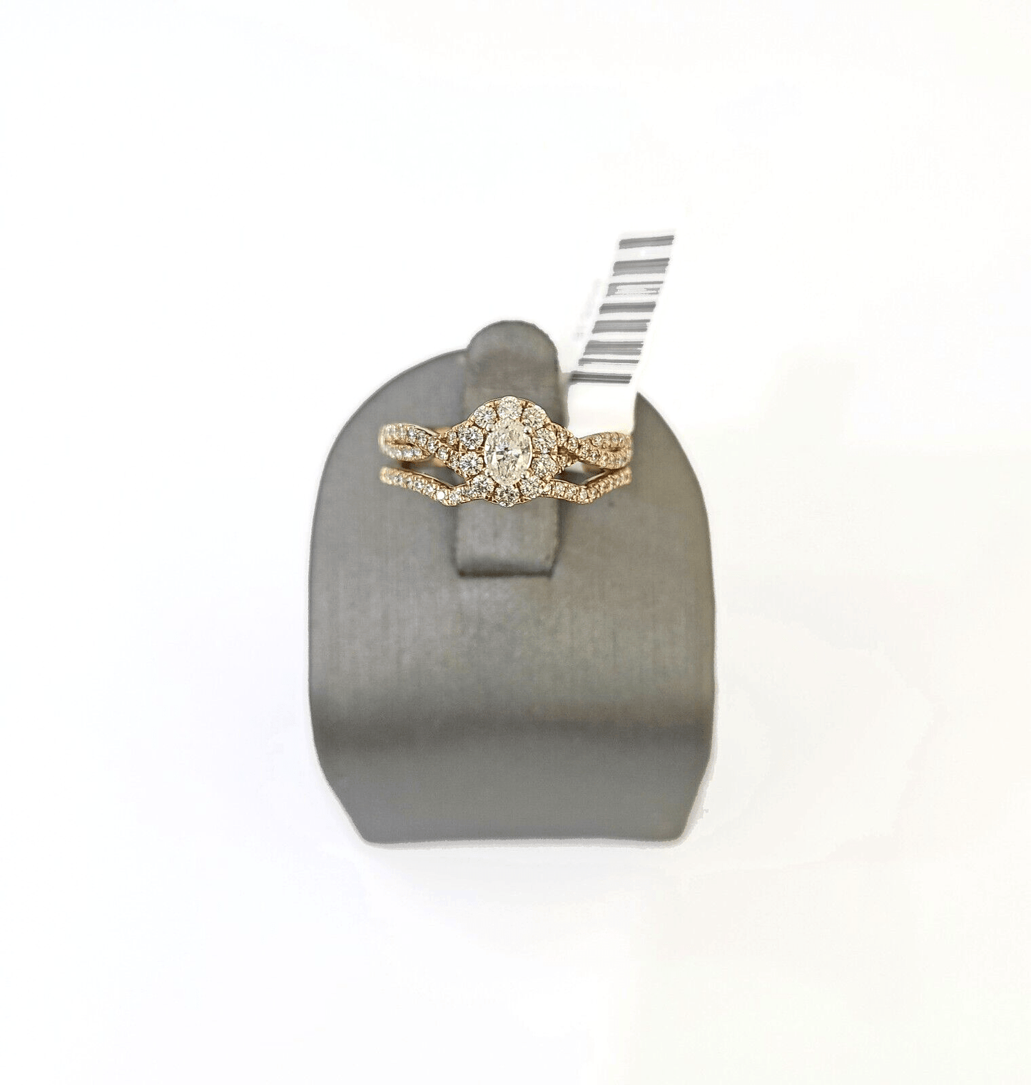 14k Rose Gold Diamond Bridal Ring Band Set Ladies Wedding Real Engagement - Reva Jeweler