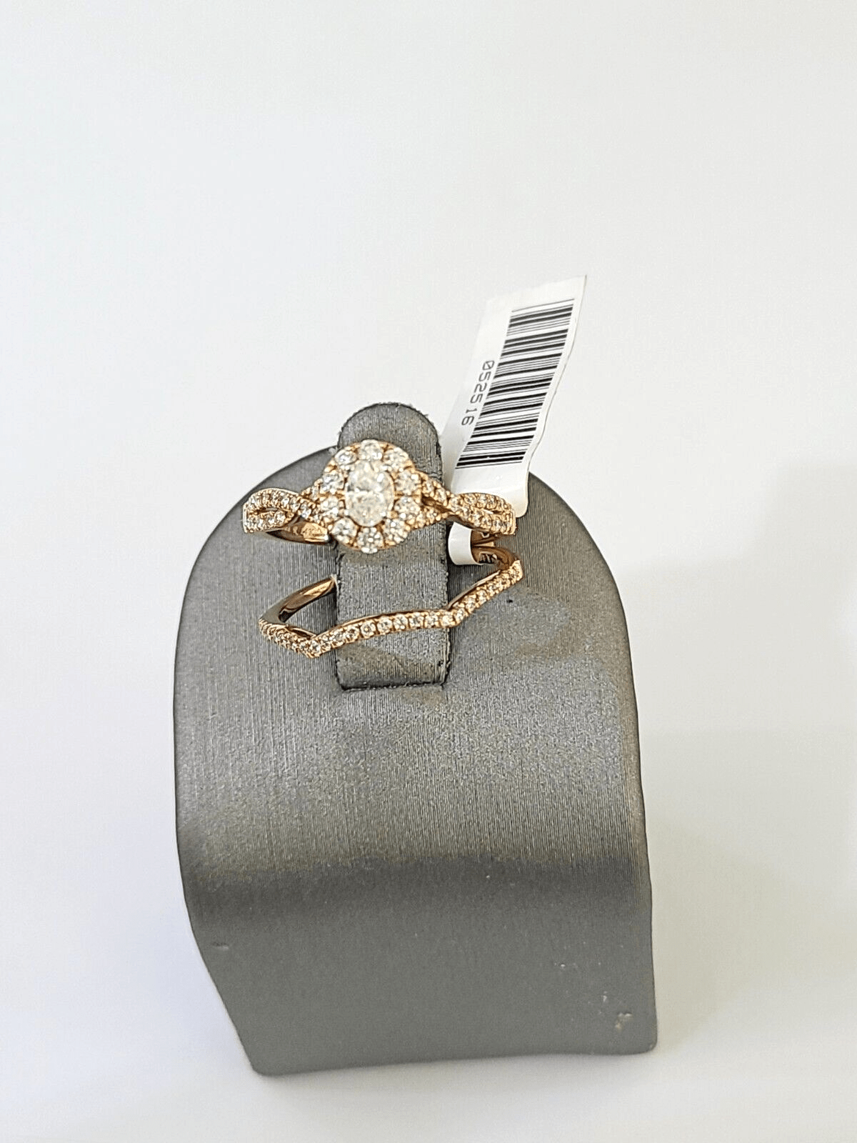 14k Rose Gold Diamond Bridal Ring Band Set Ladies Wedding Real Engagement - Reva Jeweler