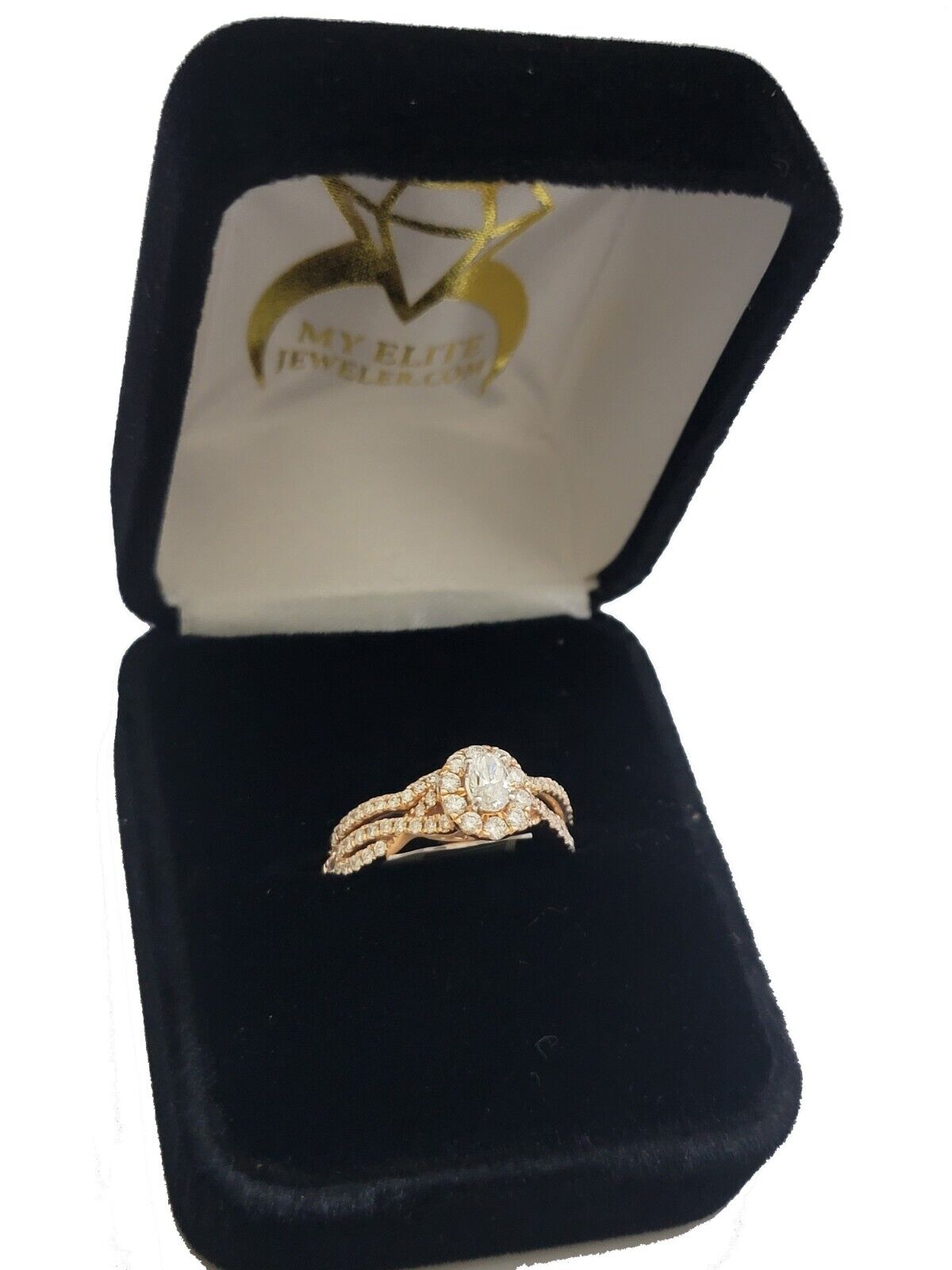 14k Rose Gold Diamond Ring Band Set Ladies Wedding Engagement Anniversary ,Solid - Reva Jeweler