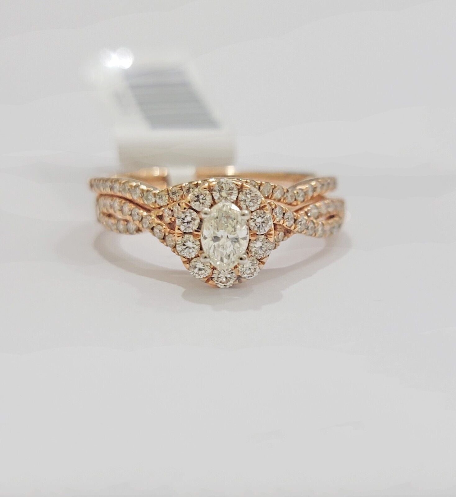 14k Rose Gold Diamond Ring Band Set Ladies Wedding Engagement Anniversary ,Solid - Reva Jeweler
