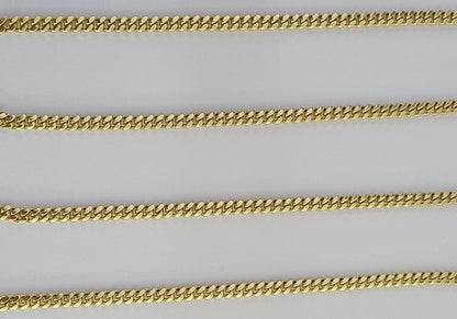 14K Solid Yellow Gold 4mm Miami Cuban Link Chain Necklace 26" Inch 14Kt