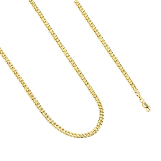 14k Solid Yellow Gold Miami Cuban Link Chain 5mm 22" Necklace 14kt Lobster Lock - GoldenlinQ