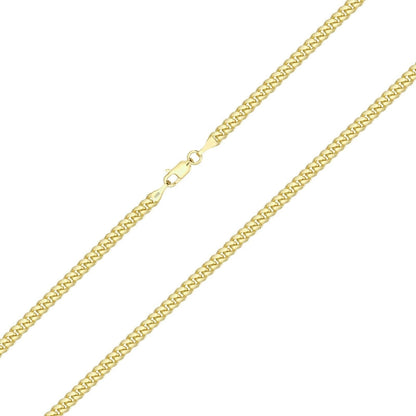 14k Solid Yellow Gold Miami Cuban Link Chain 5mm 28" Necklace 14kt Lobster Lock - GoldenlinQ