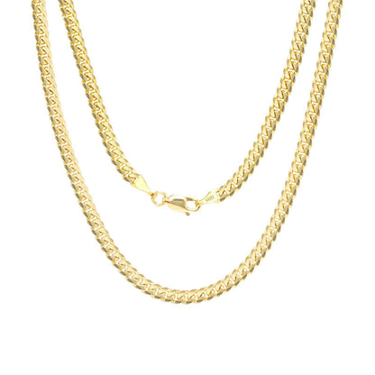 14k Solid Yellow Gold Miami Cuban Link Chain 5mm 30" Necklace 14kt Lobster Lock - GoldenlinQ