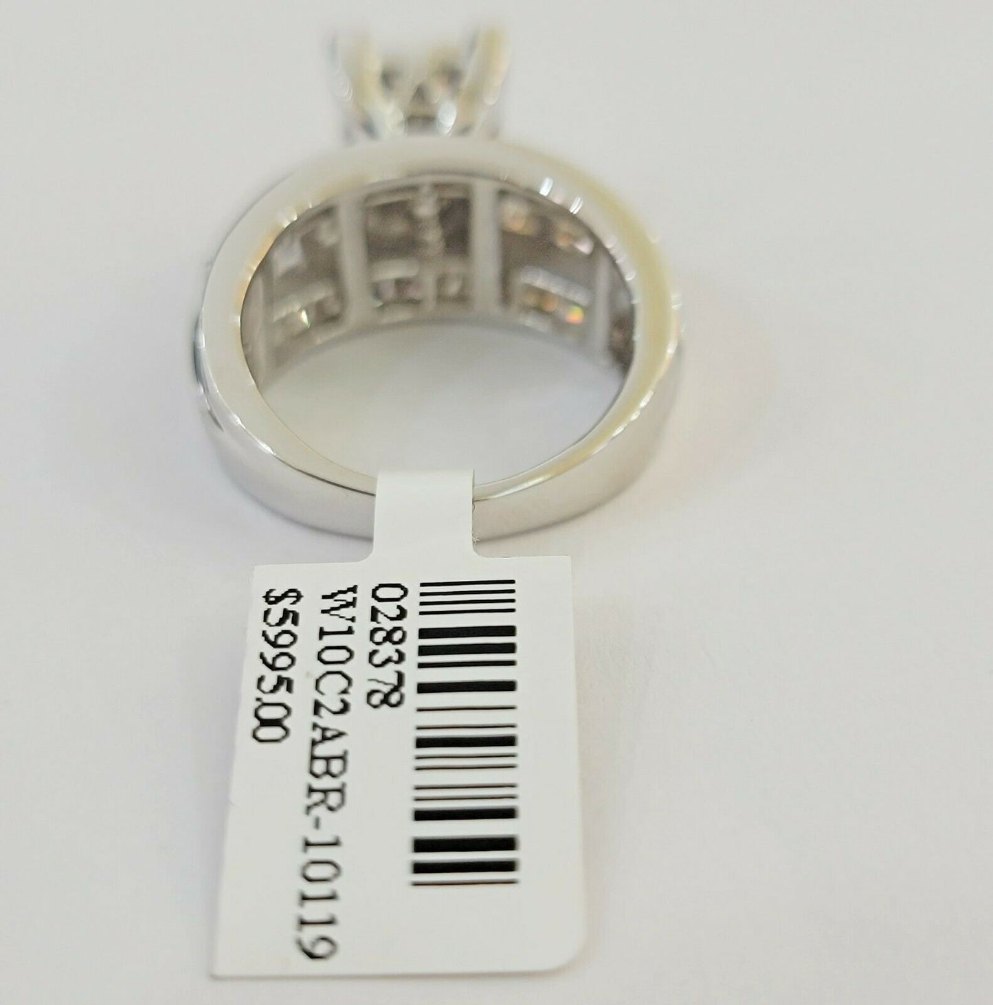 14k white Gold Ladies Ring 2 CT Diamond Princess Cut, Baguette, Round, REAL 14kt - Reva Jeweler