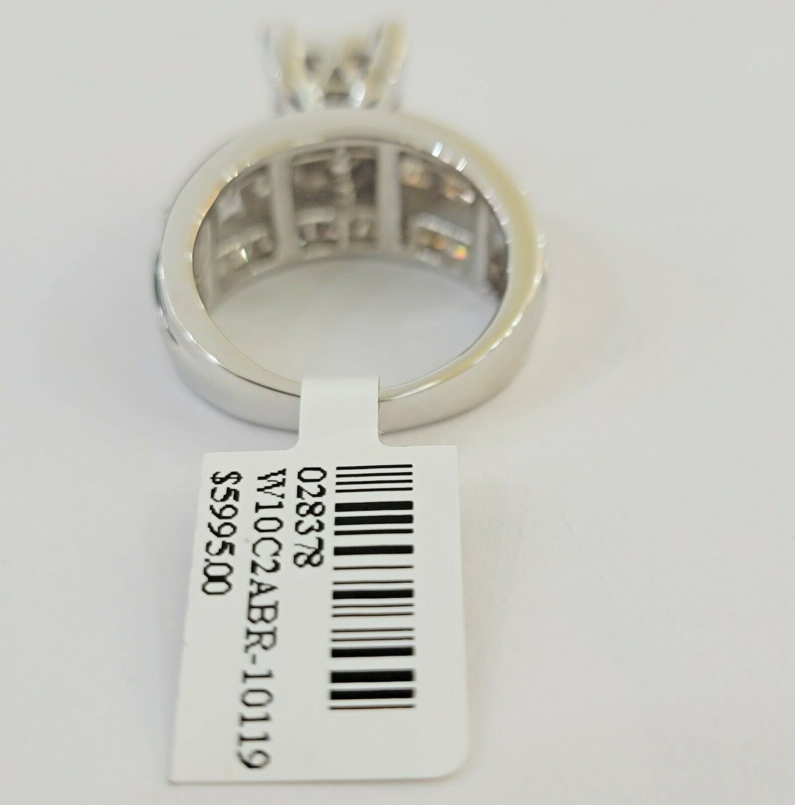 14k white Gold Ladies Ring 2 CT Diamond Princess Cut, Baguette, Round, REAL 14kt - Reva Jeweler